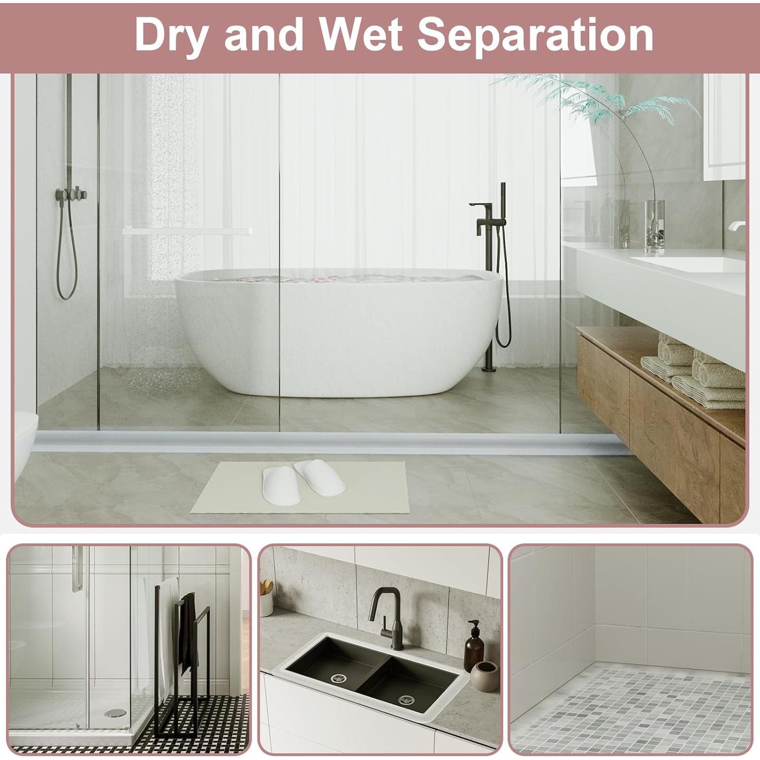 Umbral de Ducha Silicona Hzetuu 99 cm Impermeable Autoadhesivo