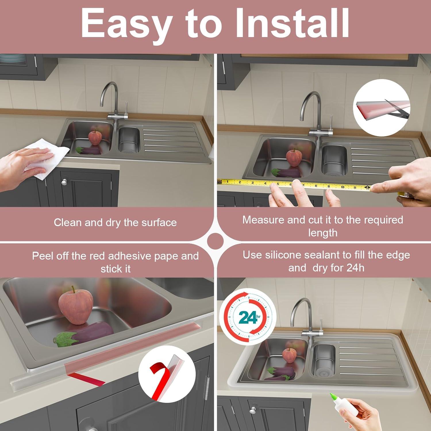 Umbral de Ducha Silicona Hzetuu 99 cm Impermeable Autoadhesivo