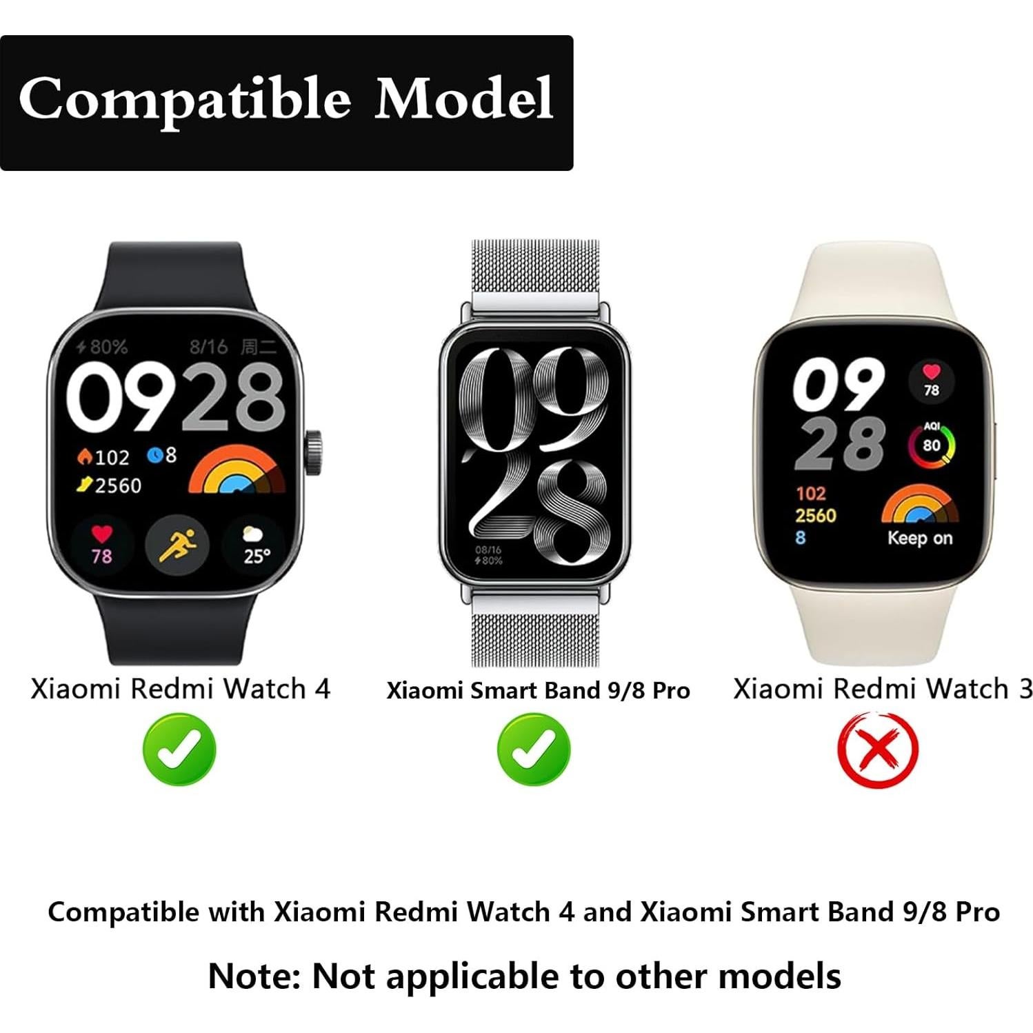 Correa de Metal Harikiri para Xiaomi Smart Band 9 Pro/8 Pro