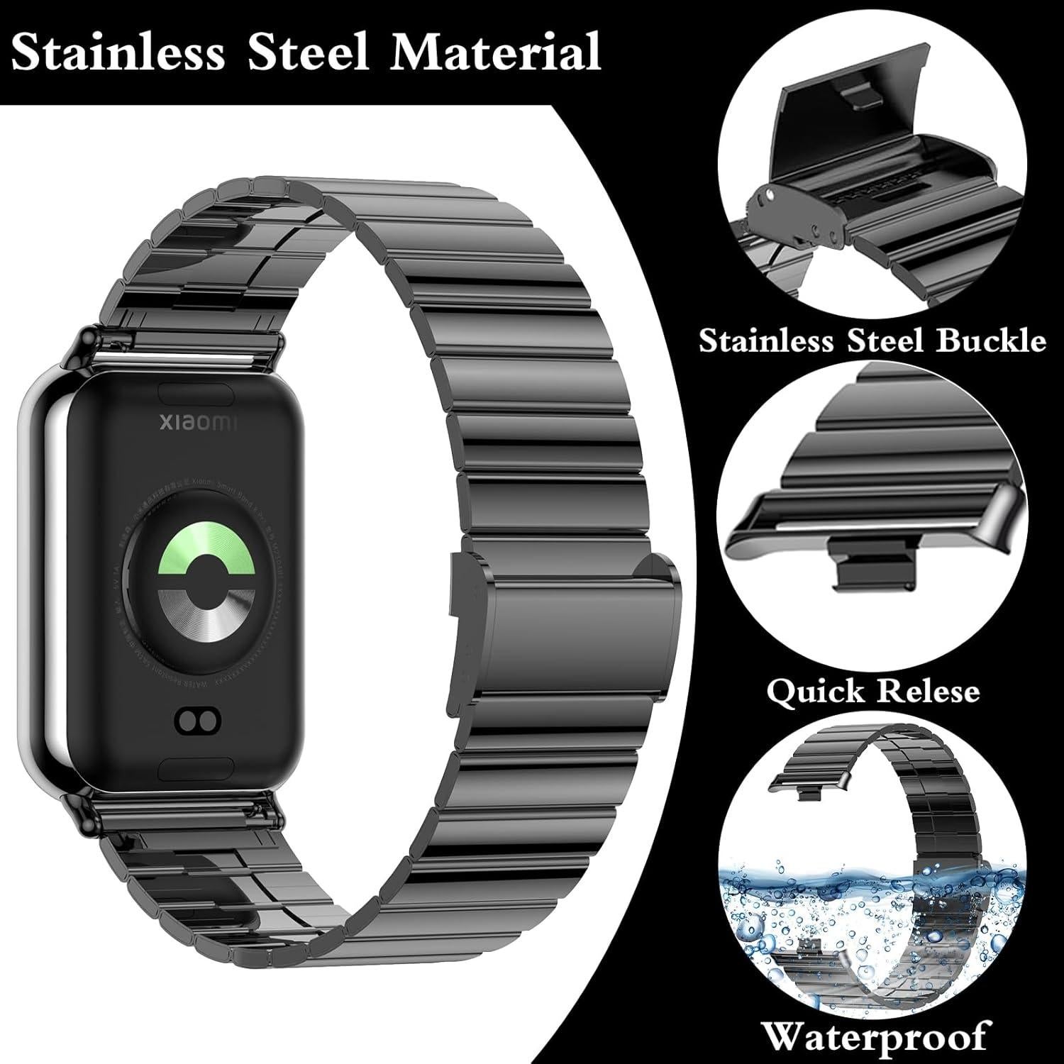 Correa de Metal Harikiri para Xiaomi Smart Band 9 Pro/8 Pro