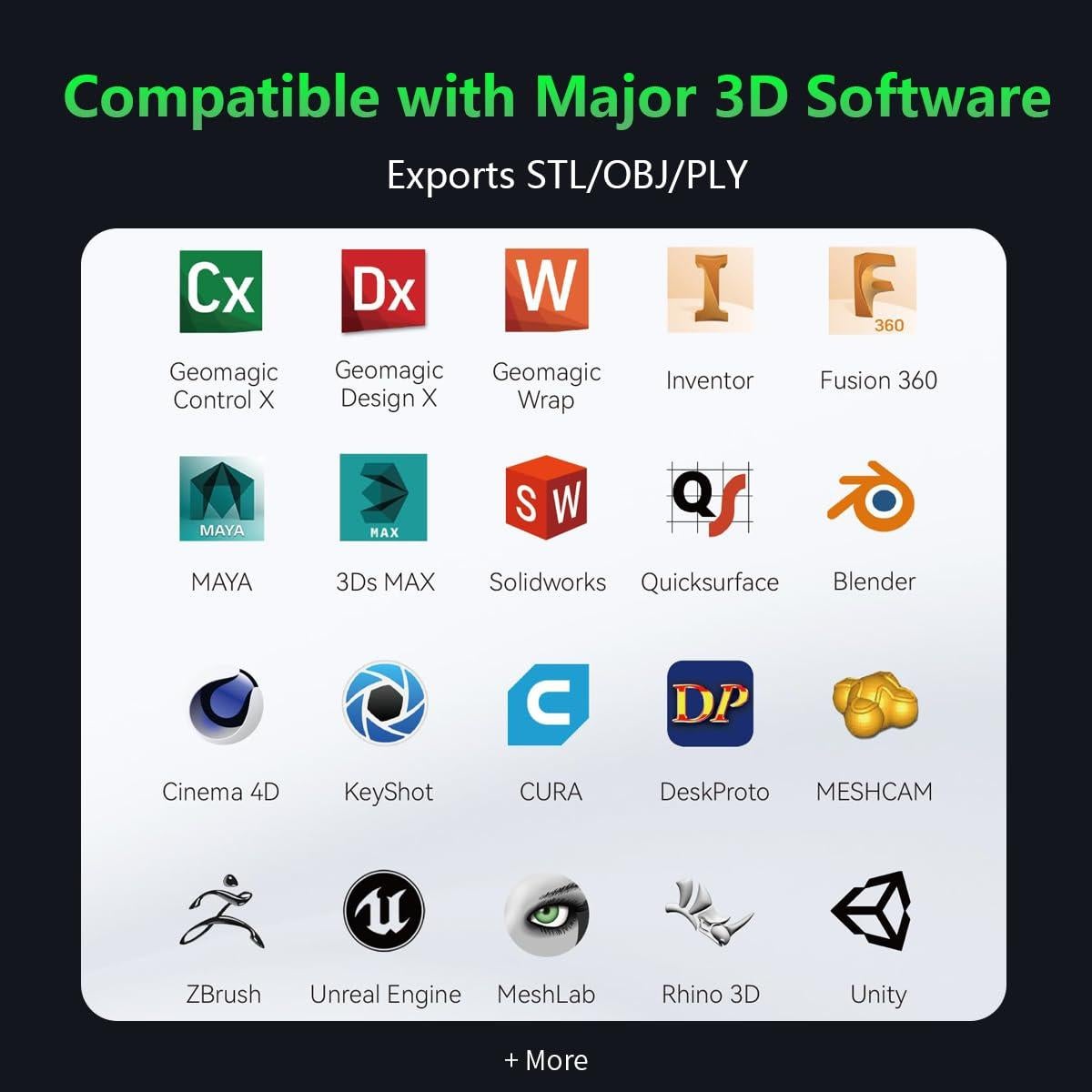 Escáner 3D Creality CR-Scan Raptor 0.02mm Precisión Luz Azul