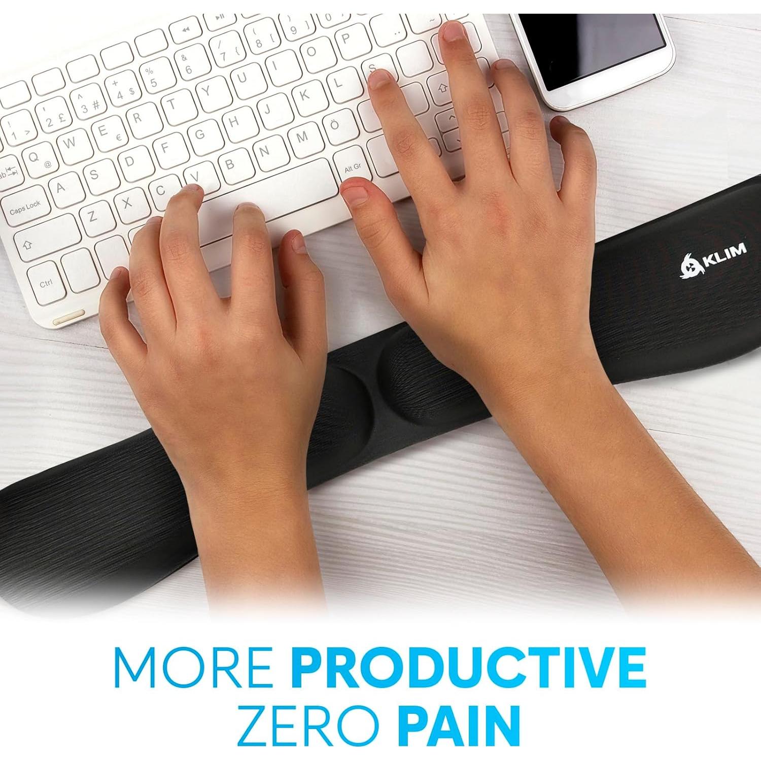 Reposamuñecas ergonómico KLIM para teclado y mouse - Espuma viscoelástica