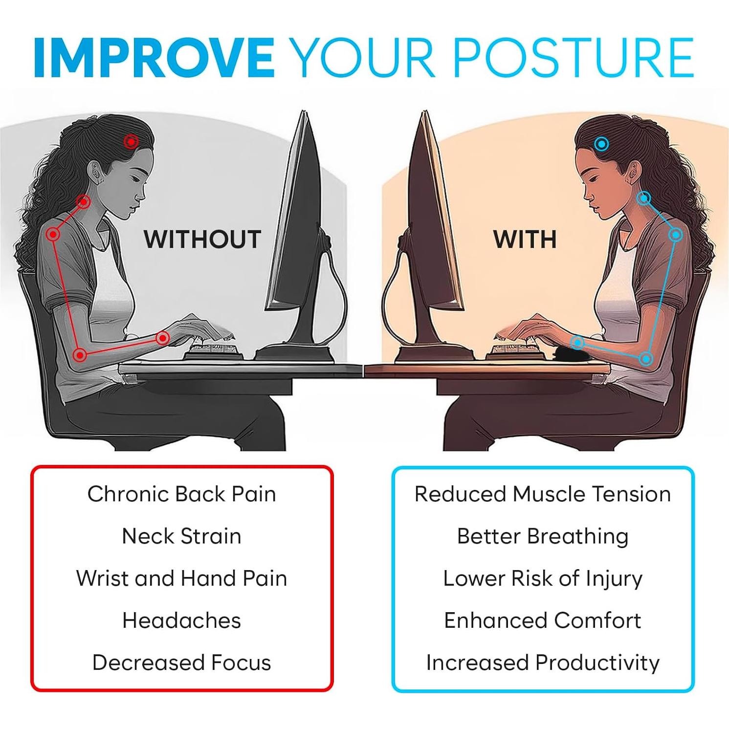 Reposamuñecas ergonómico KLIM para teclado y mouse - Espuma viscoelástica