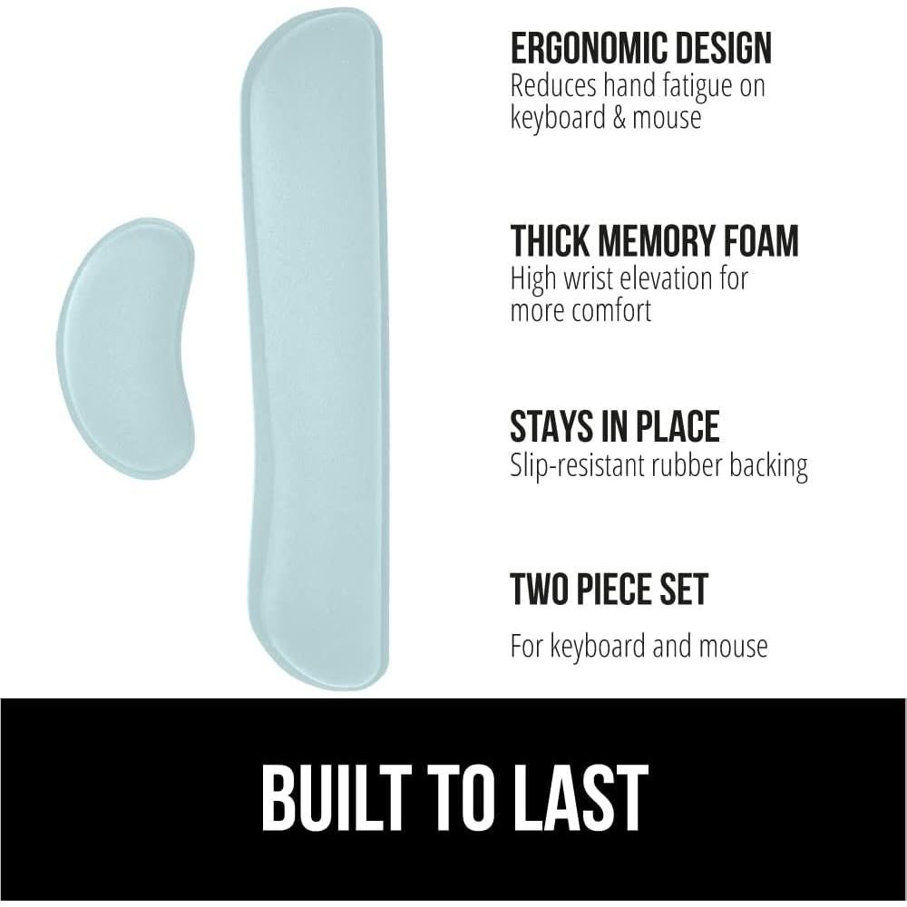 Reposabrazos Ergonómico Hills Point Gel Memory Foam Azul Cielo