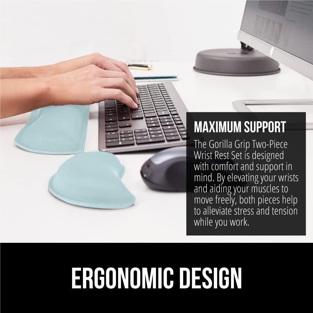 Reposabrazos Ergonómico Hills Point Gel Memory Foam Azul Cielo