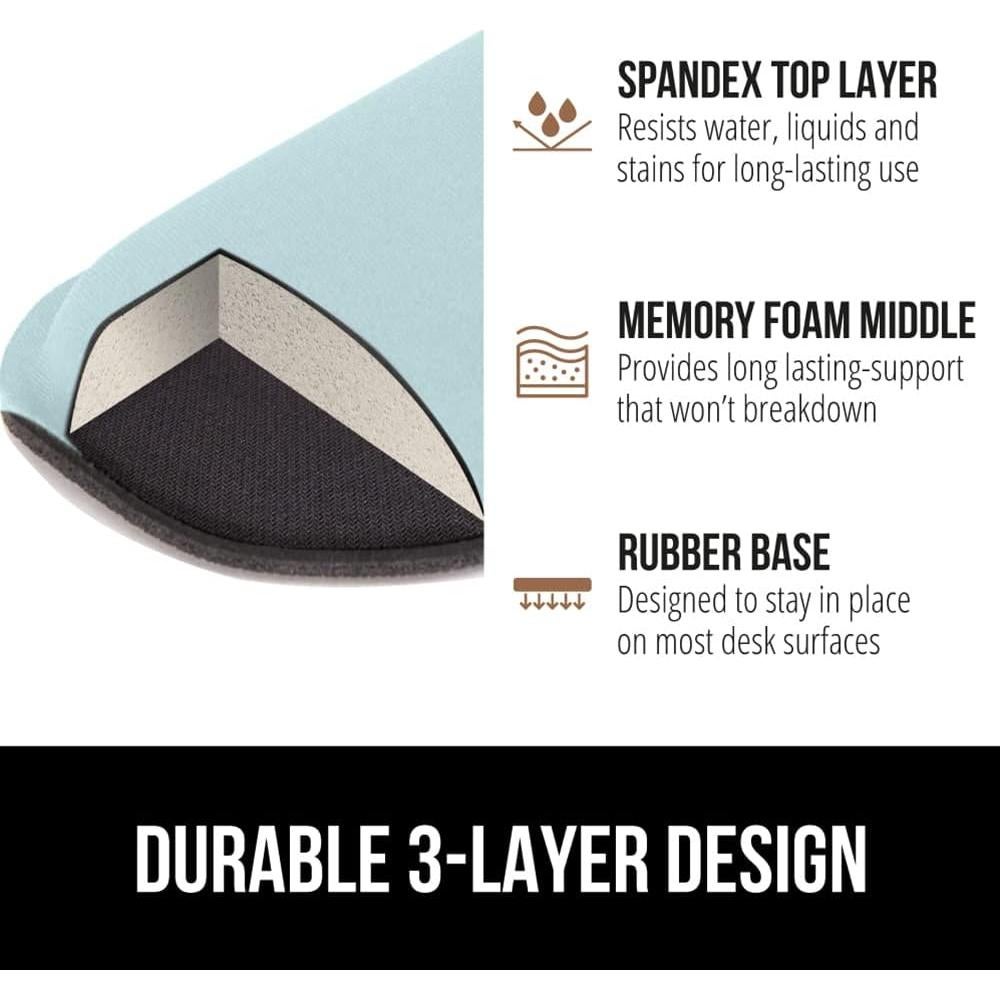 Reposabrazos Ergonómico Hills Point Gel Memory Foam Azul Cielo