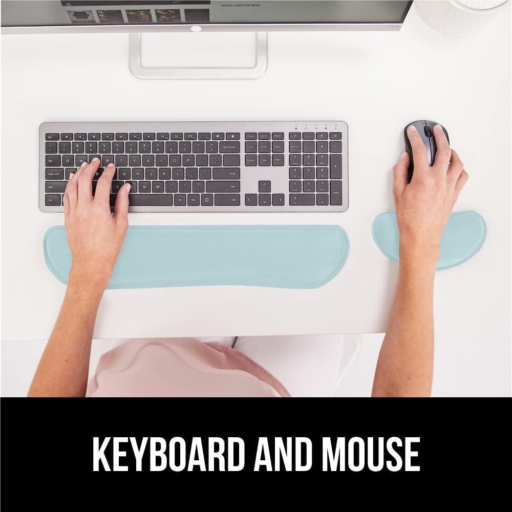 Reposabrazos Ergonómico Hills Point Gel Memory Foam Azul Cielo