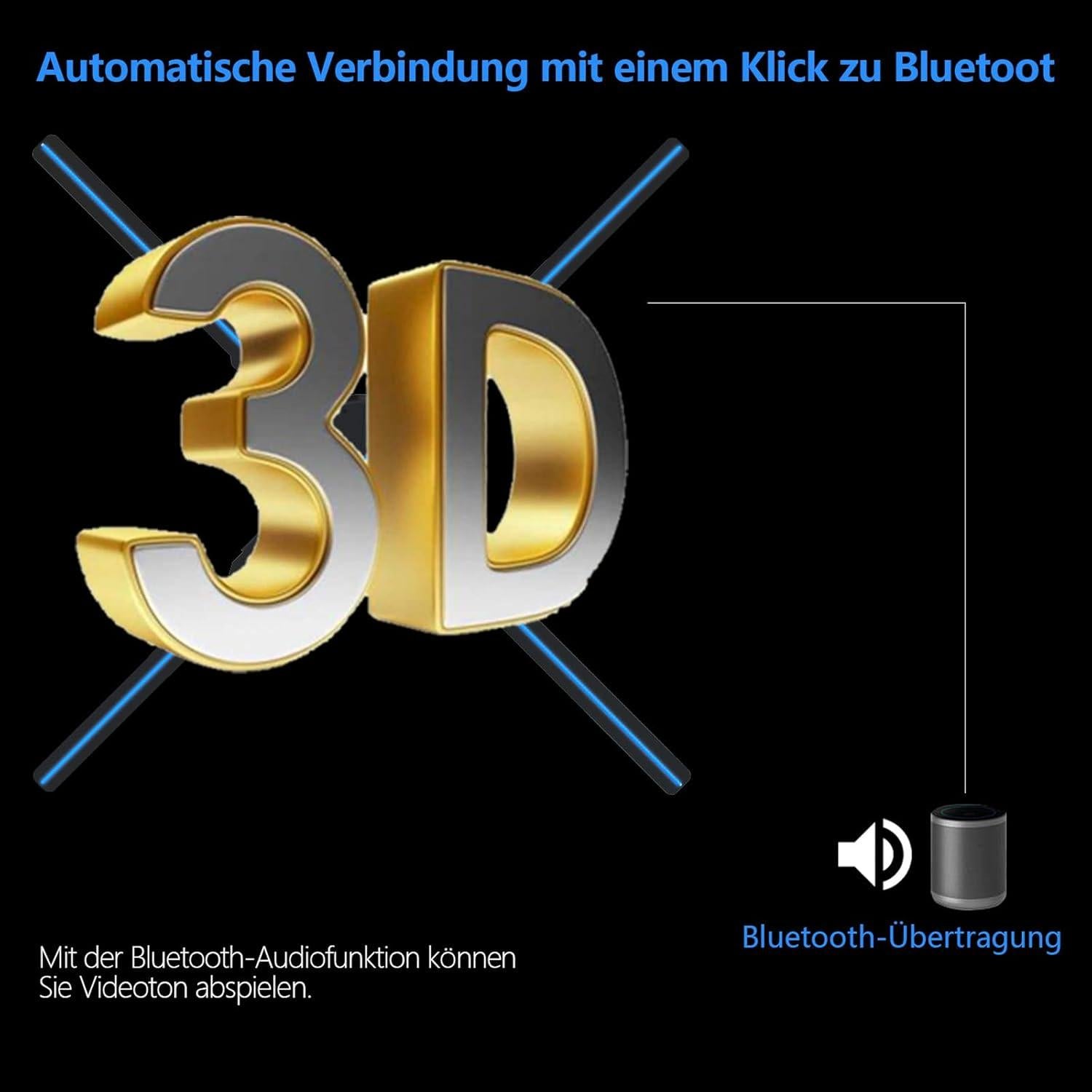 Ventilador Holográfico 3D Missyou MS45S4 45cm LED HD Control Remoto