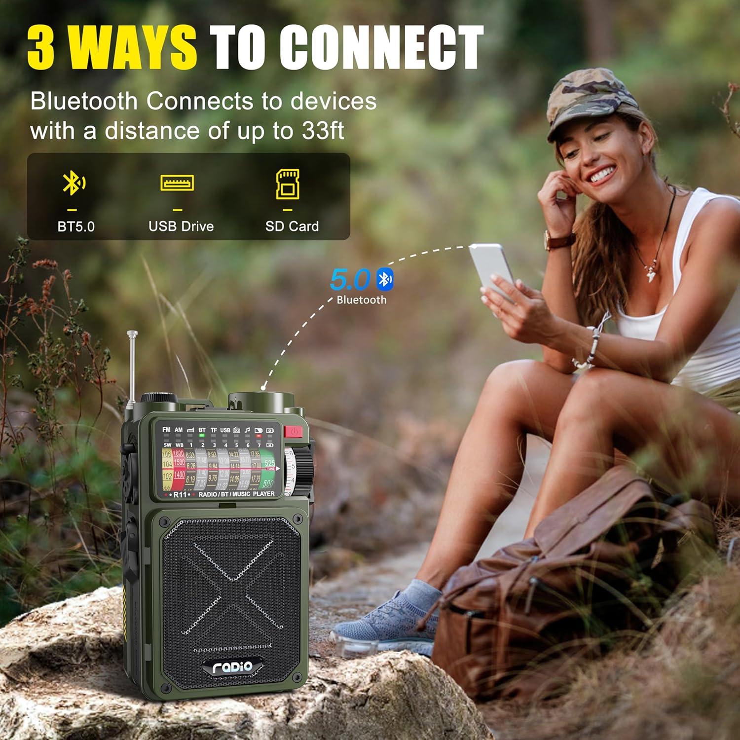 Radio de Emergencia Emgykit con Bluetooth y Linterna 4000mAh
