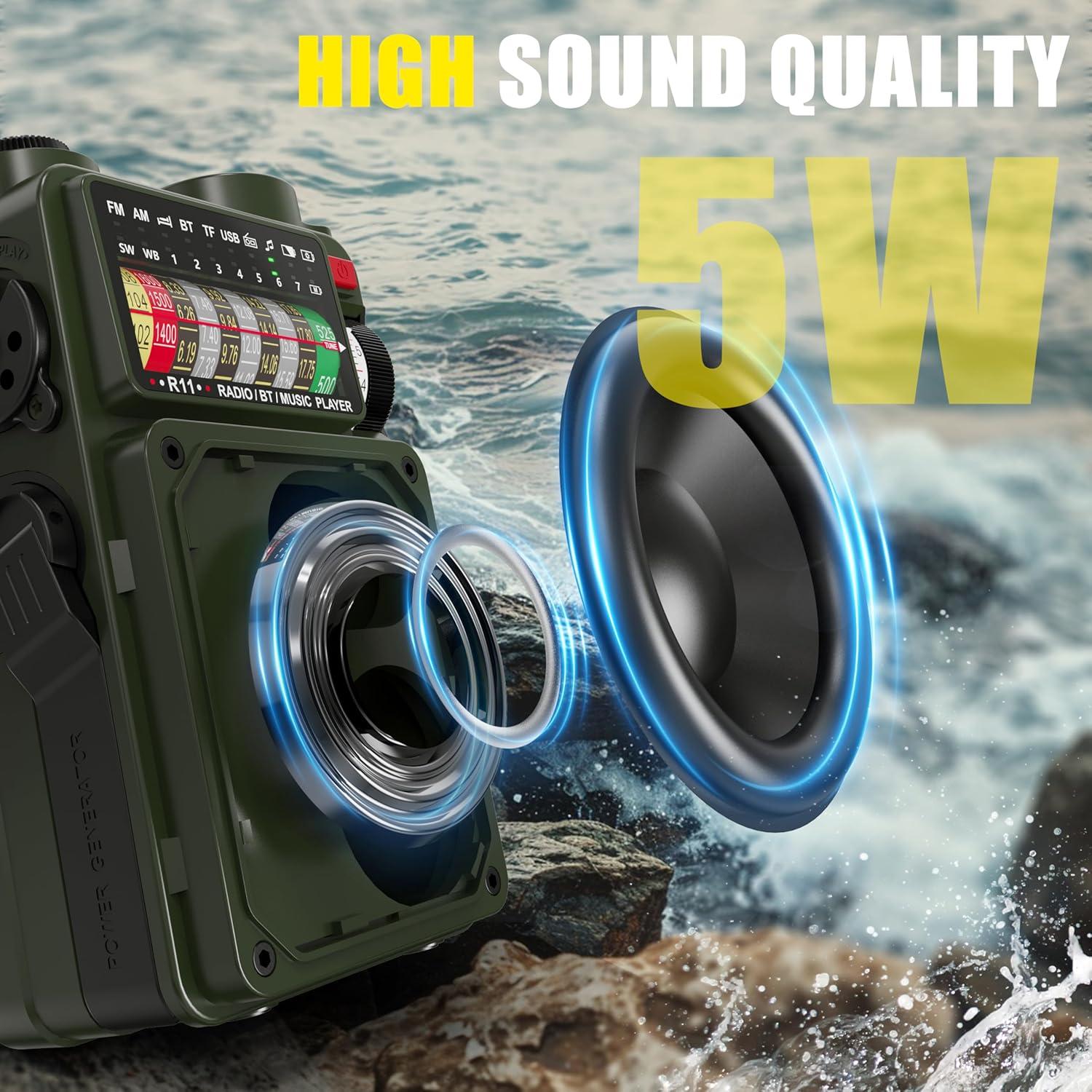 Radio de Emergencia Emgykit con Bluetooth y Linterna 4000mAh