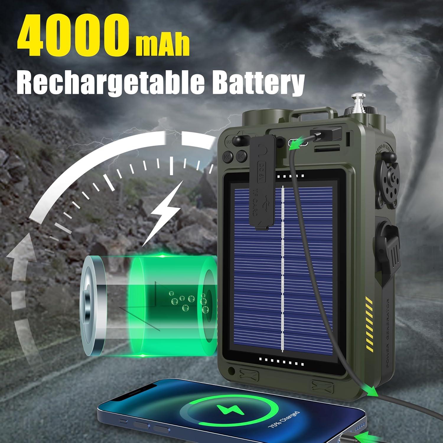 Radio de Emergencia Emgykit con Bluetooth y Linterna 4000mAh