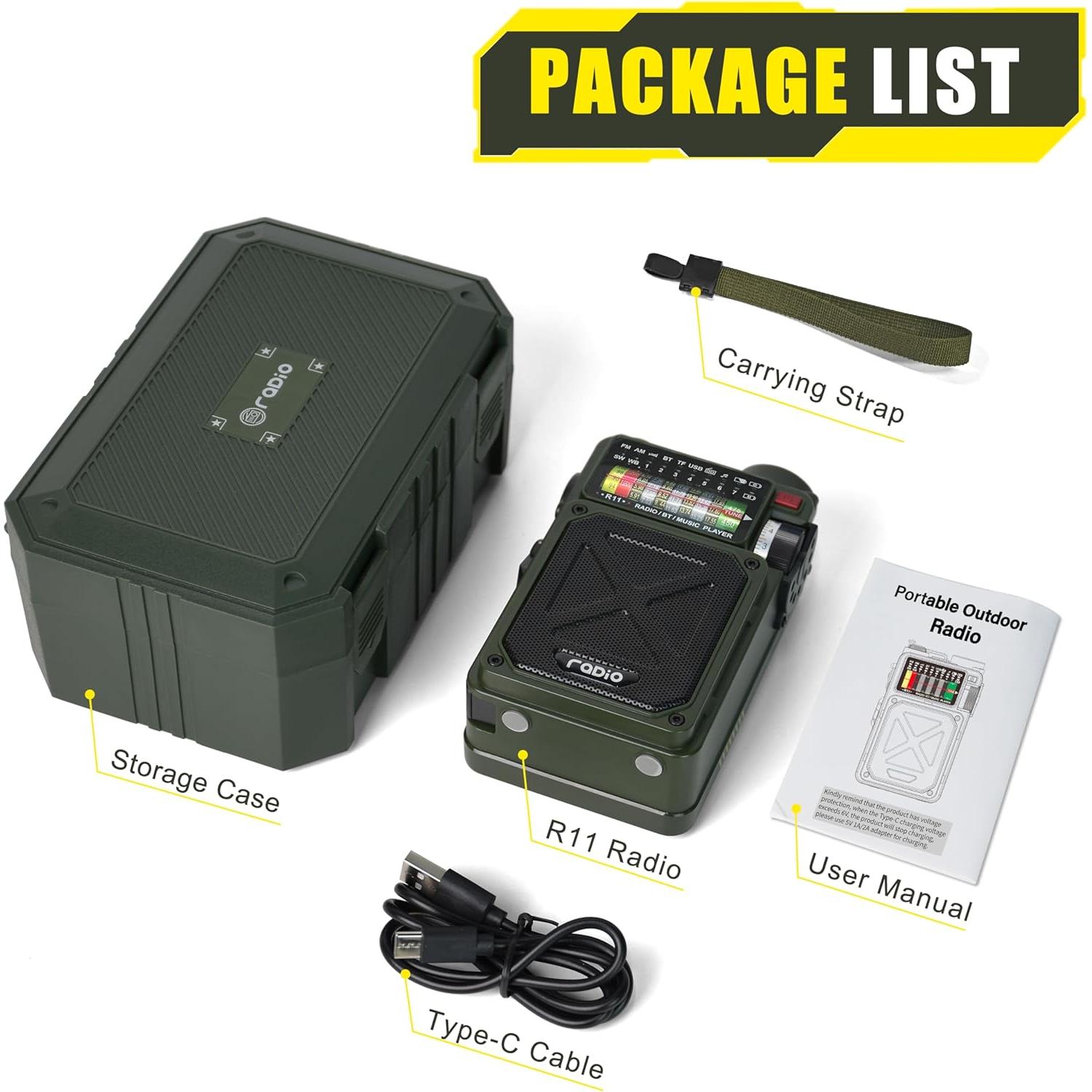 Radio de Emergencia Emgykit con Bluetooth y Linterna 4000mAh