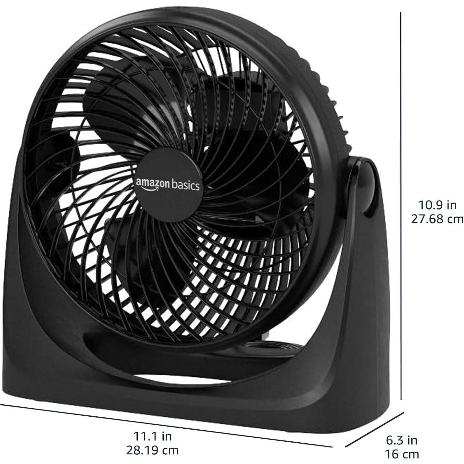 Ventilador Circulador de Aire Amazon Basics 35W 3 Velocidades Negro