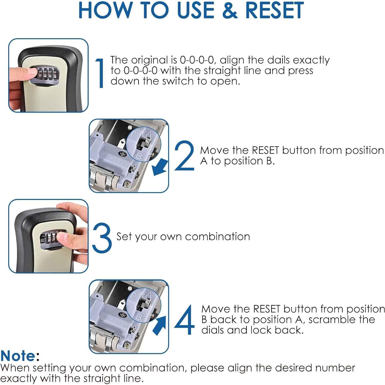 Caja de Llave GIVERARE con Cerradura de Combinación 4 Dígitos