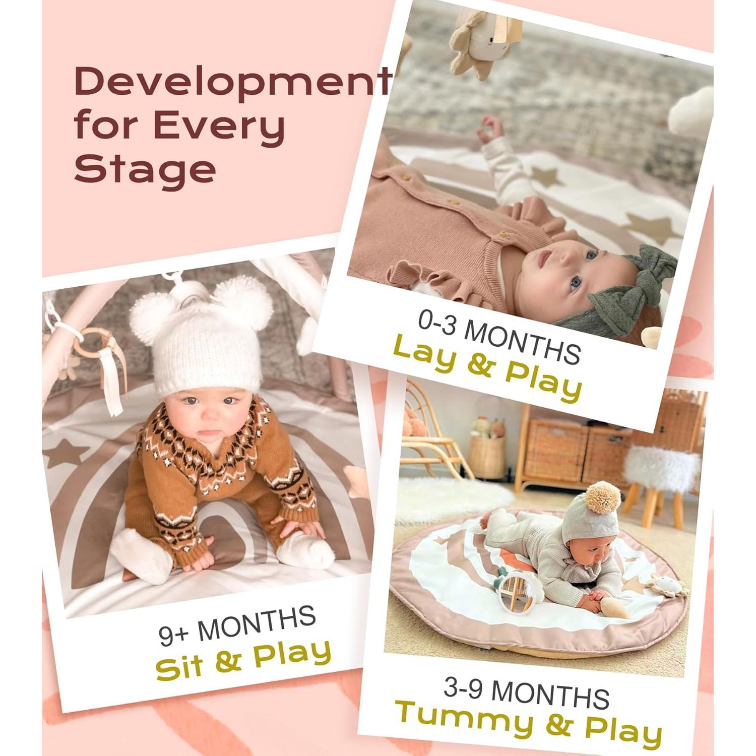 Alfombra de Juego para Bebés Rainbow BabyGym 90x90 cm