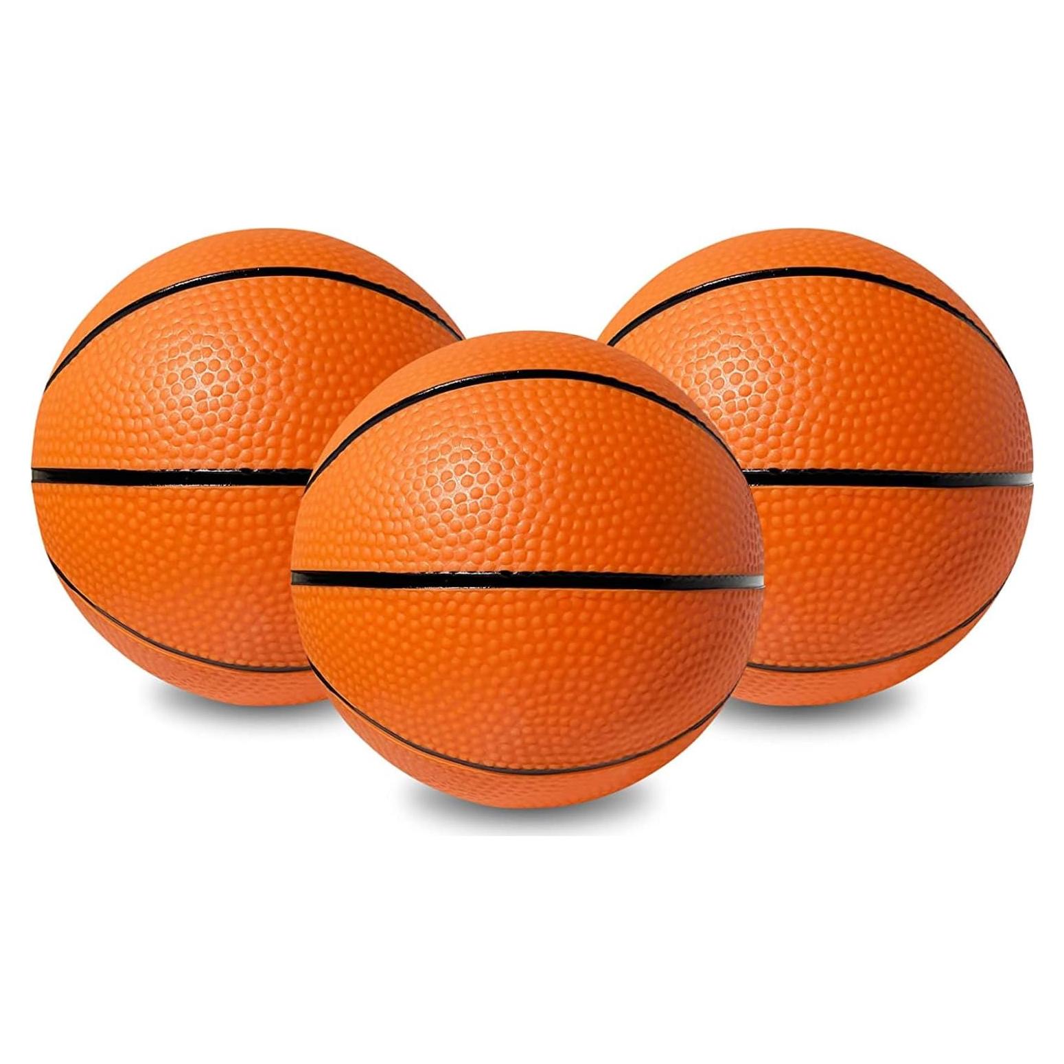 Botabee Set de 3 Pelotas de Baloncesto Mini 12,7 cm - Naranja y Negro