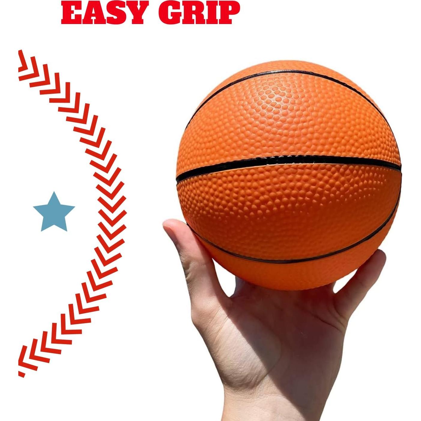 Botabee Set de 3 Pelotas de Baloncesto Mini 12,7 cm - Naranja y Negro