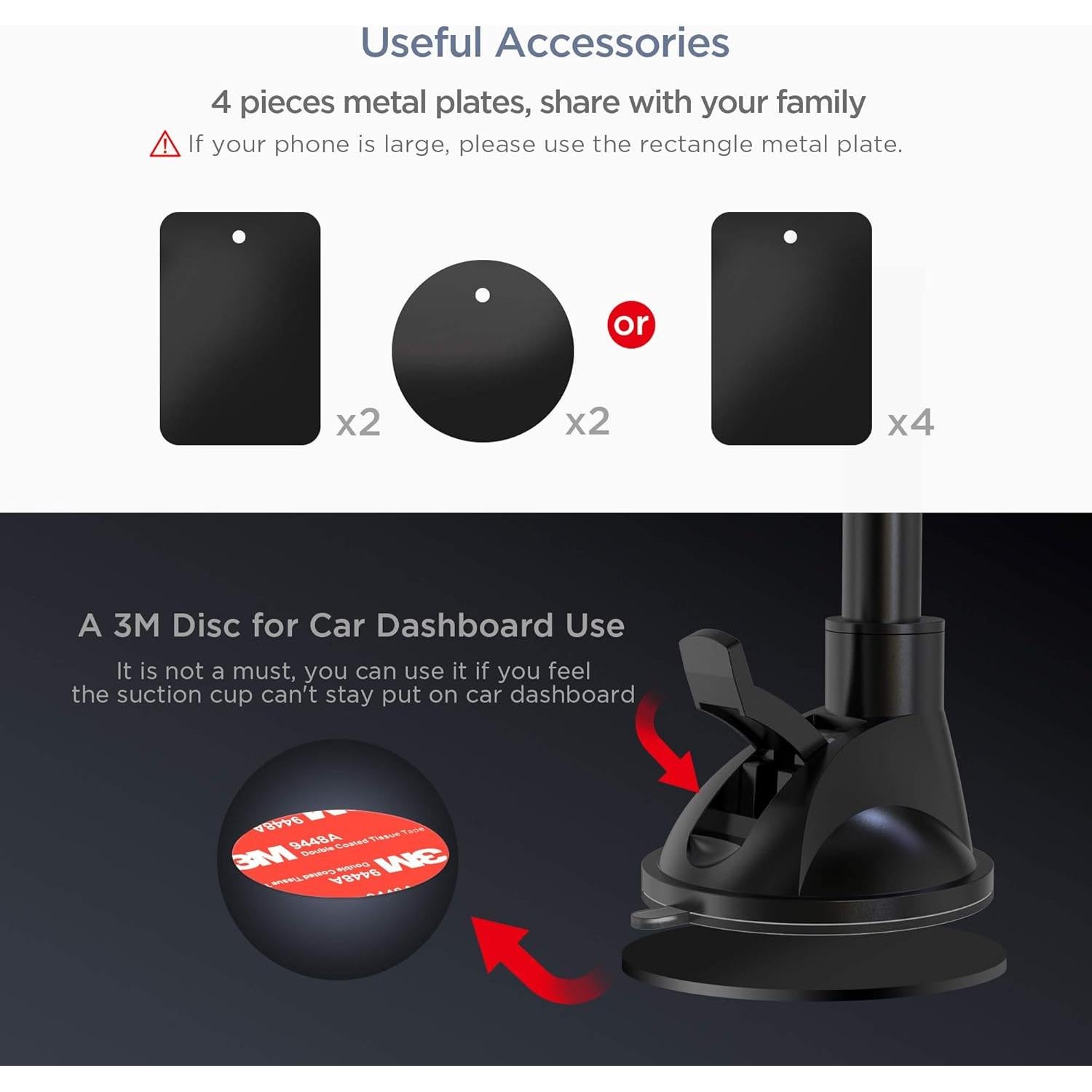 Soporte Magnético para Teléfono Móvil IPOW Brazo Largo 19.3cm