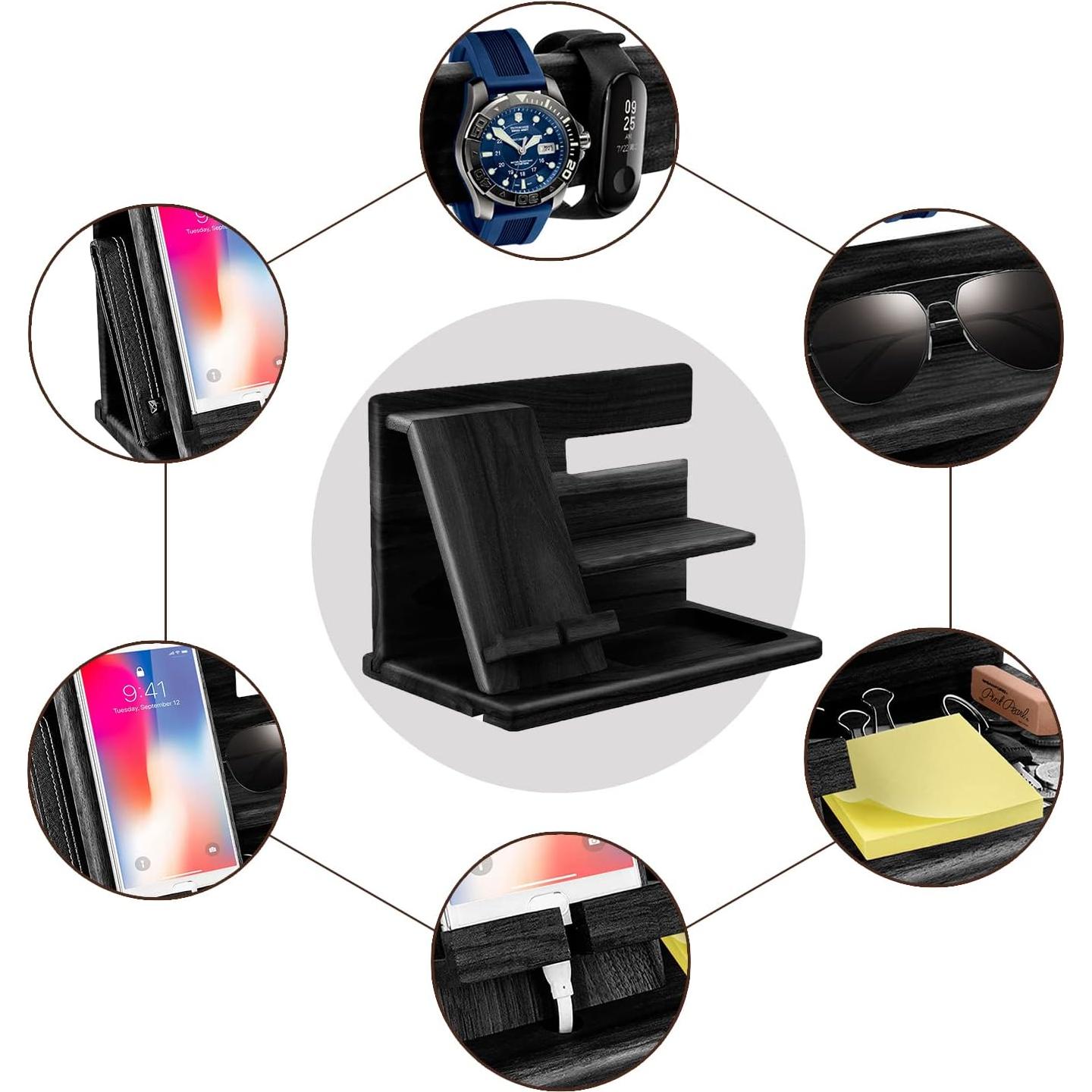 Organizador de Escritorio de Madera 1STKER para Hombres - Carga y Almacenaje