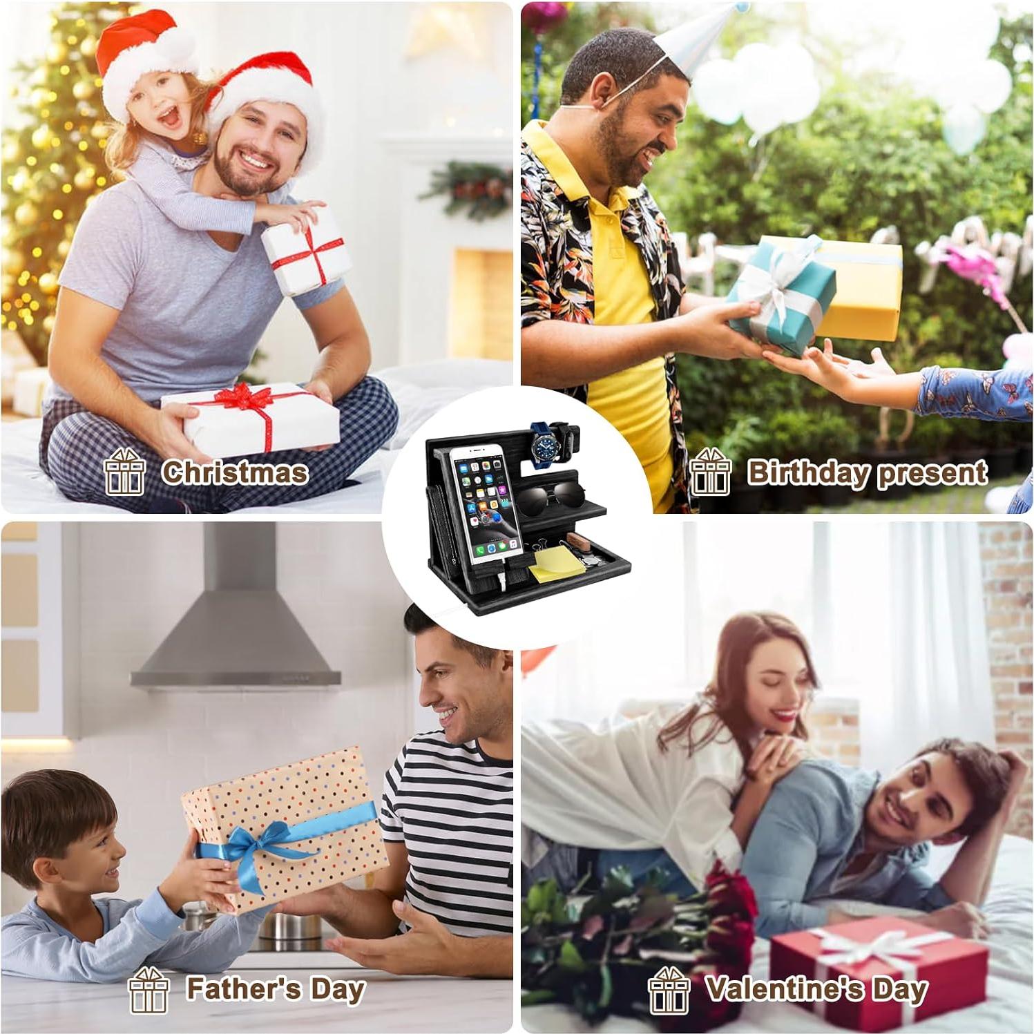 Organizador de Escritorio de Madera 1STKER para Hombres - Carga y Almacenaje