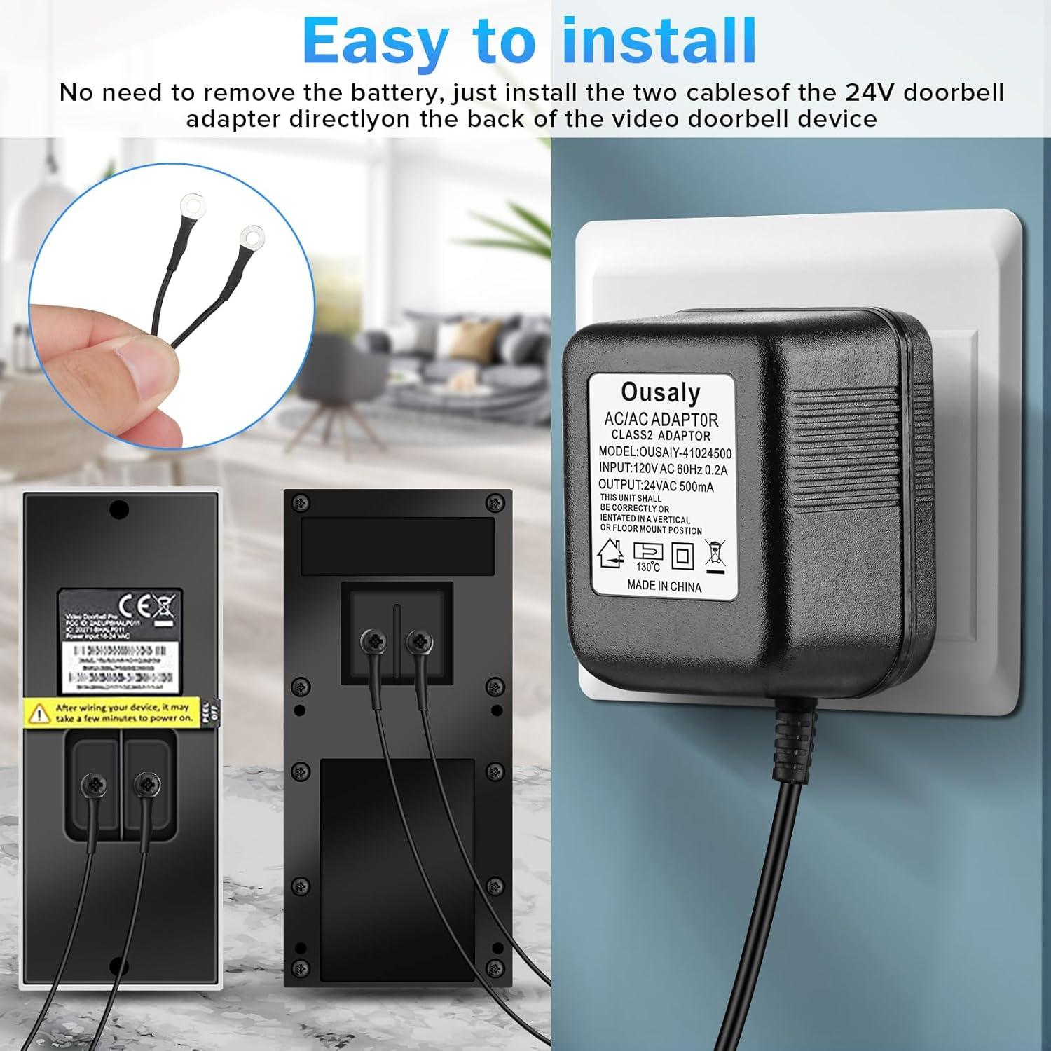 Adaptador de Corriente 24V Ousaly para Timbres y Termostatos