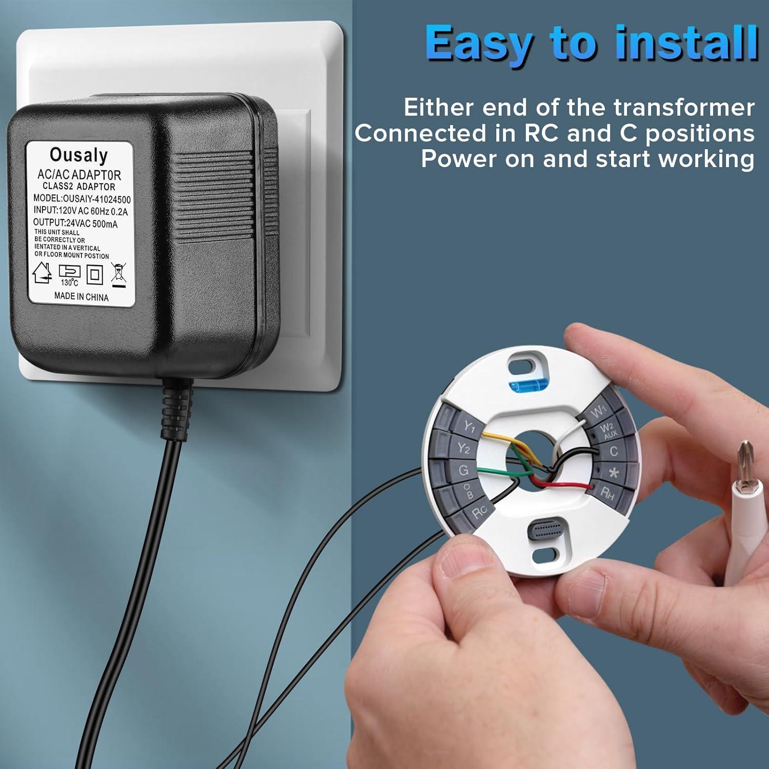 Adaptador de Corriente 24V Ousaly para Timbres y Termostatos