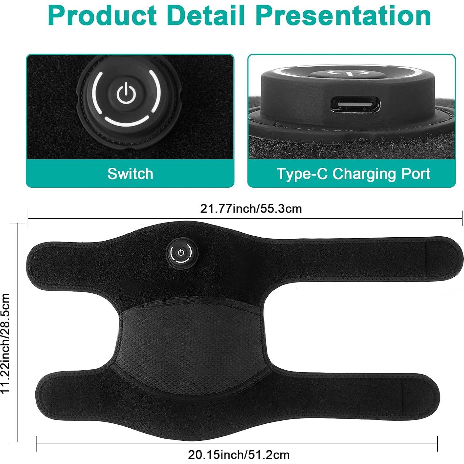 Rodillera de Terapia de Luz Roja CLMTAS Inalámbrica 3000mAh