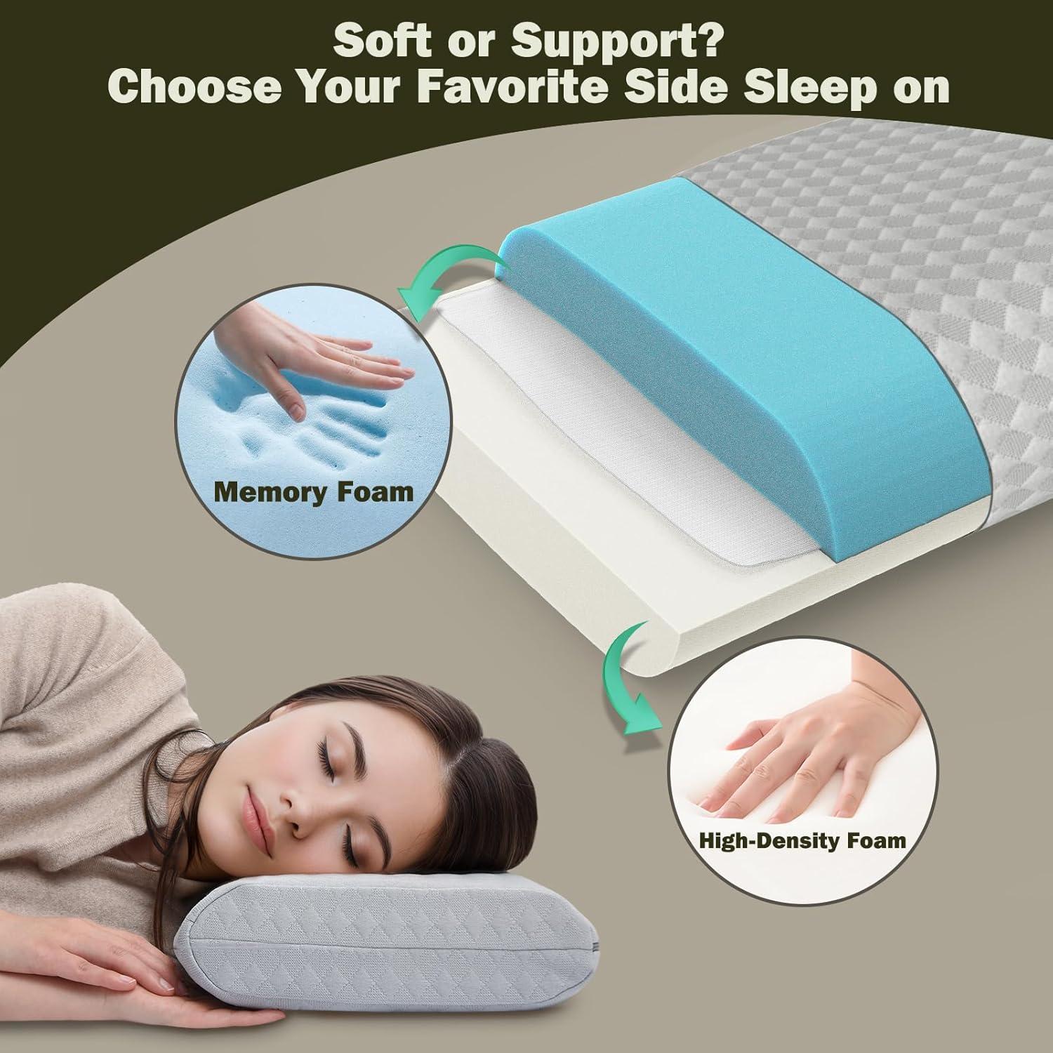 Almohada de Viaje Vekkia Pequeña con Espuma Viscoelástica Gris