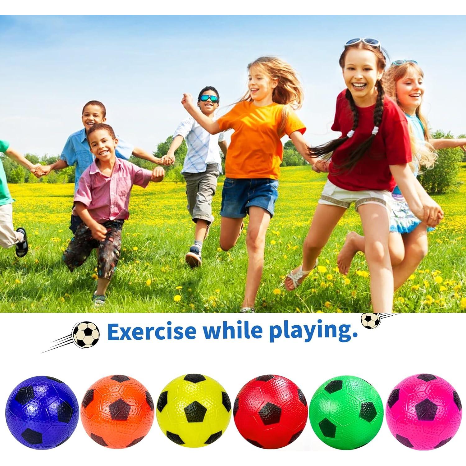 Paquete de 12 Mini Pelotas de Fútbol Ynanimery 10 cm Coloridas