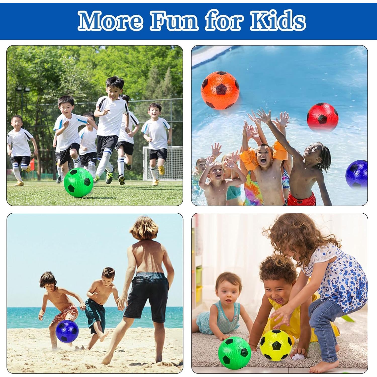 Paquete de 12 Mini Pelotas de Fútbol Ynanimery 10 cm Coloridas