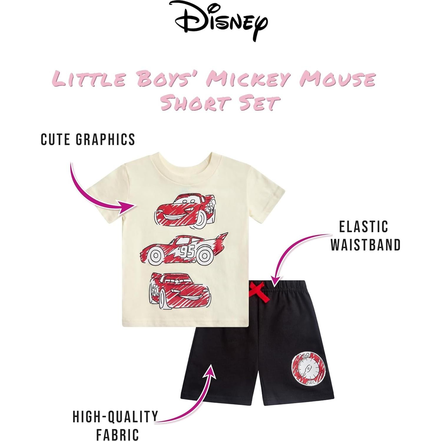 Conjunto Corto para Bebés Disney Mickey Mouse 12M - 2 Piezas