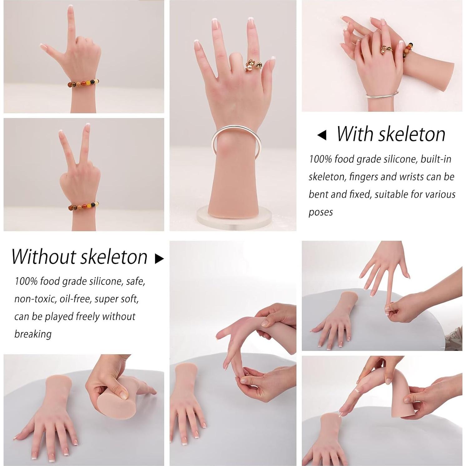 Mano Femenina de Silicona Realista MOTLEYBEAN 29cm Izquierda