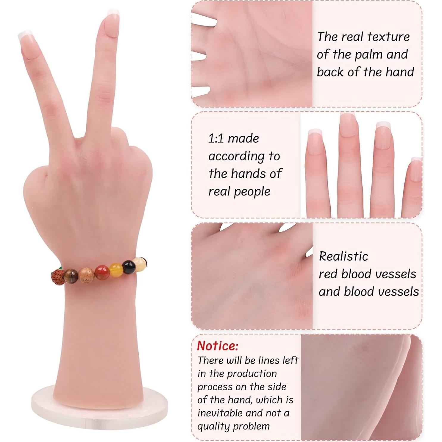 Mano Femenina de Silicona Realista MOTLEYBEAN 29cm Izquierda