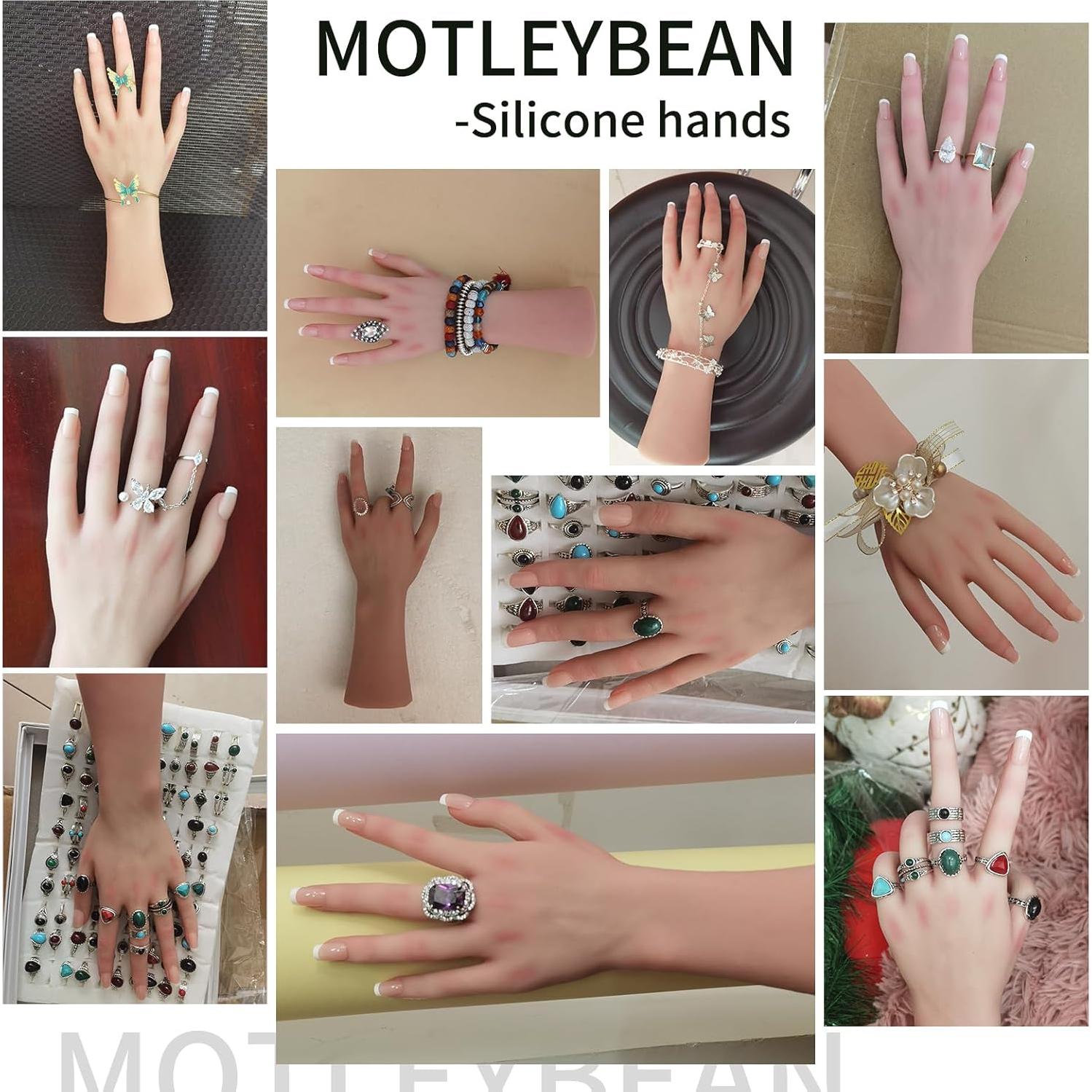 Mano Femenina de Silicona Realista MOTLEYBEAN 29cm Izquierda