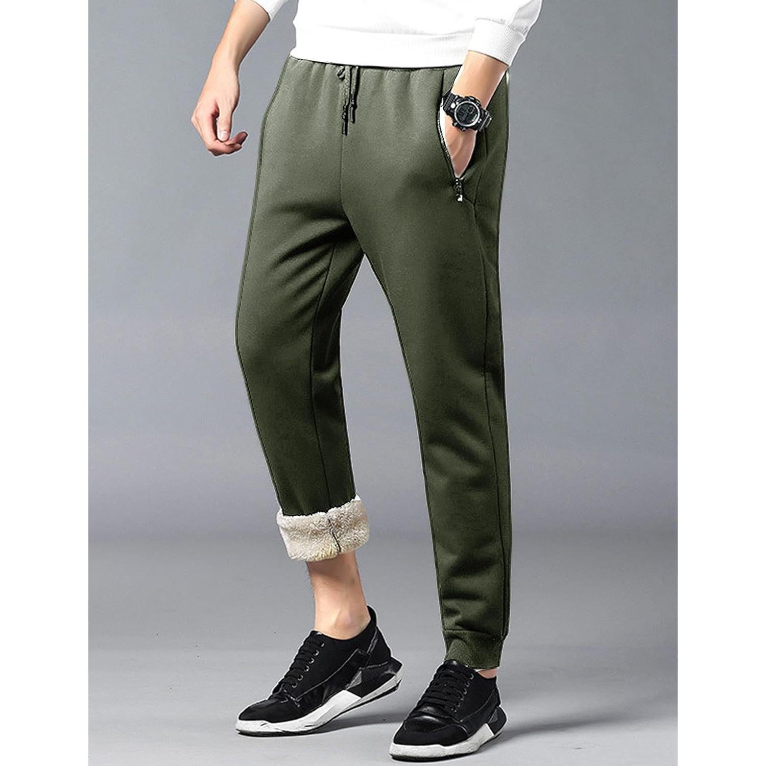Pantalones de Chándal Térmicos Yeokou para Hombre - Forrados Sherpa