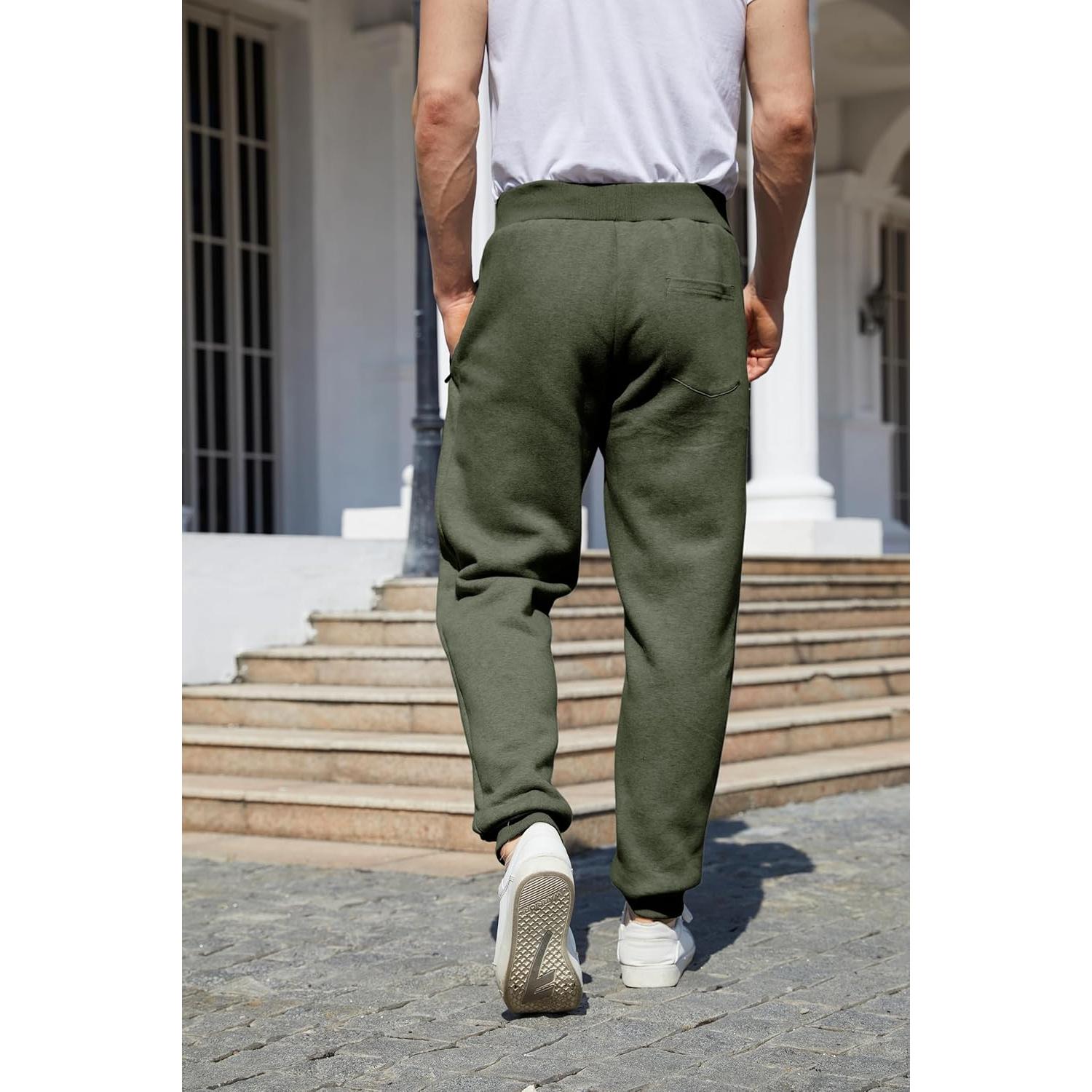 Pantalones de Chándal Térmicos Yeokou para Hombre - Forrados Sherpa