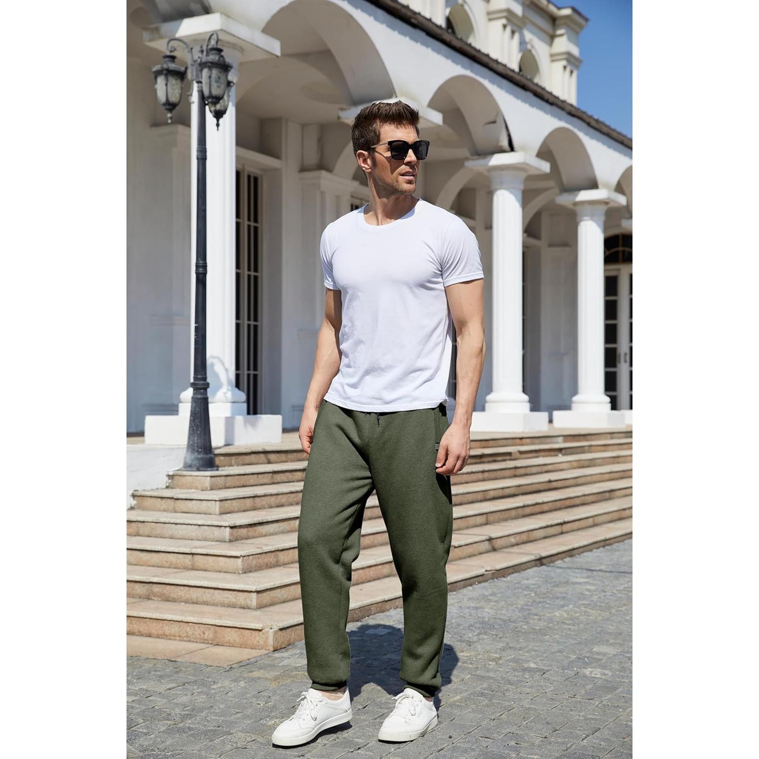 Pantalones de Chándal Térmicos Yeokou para Hombre - Forrados Sherpa