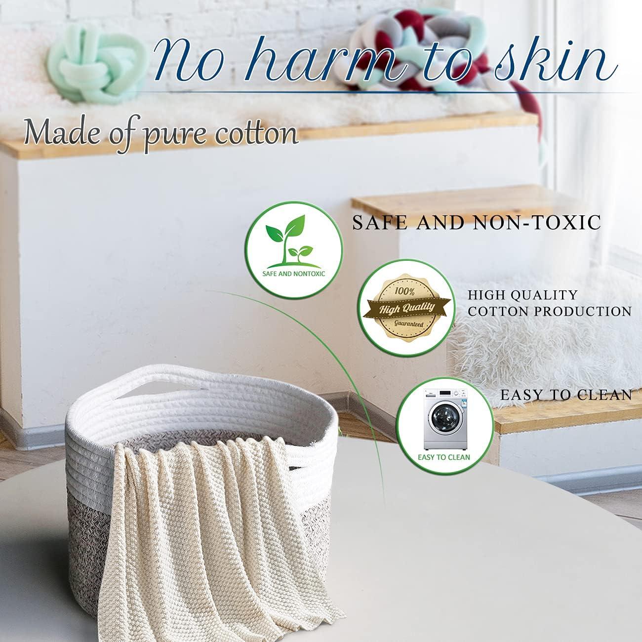 Cesta de Almacenamiento Loravou Pequeña Algodón Marrón 24cm