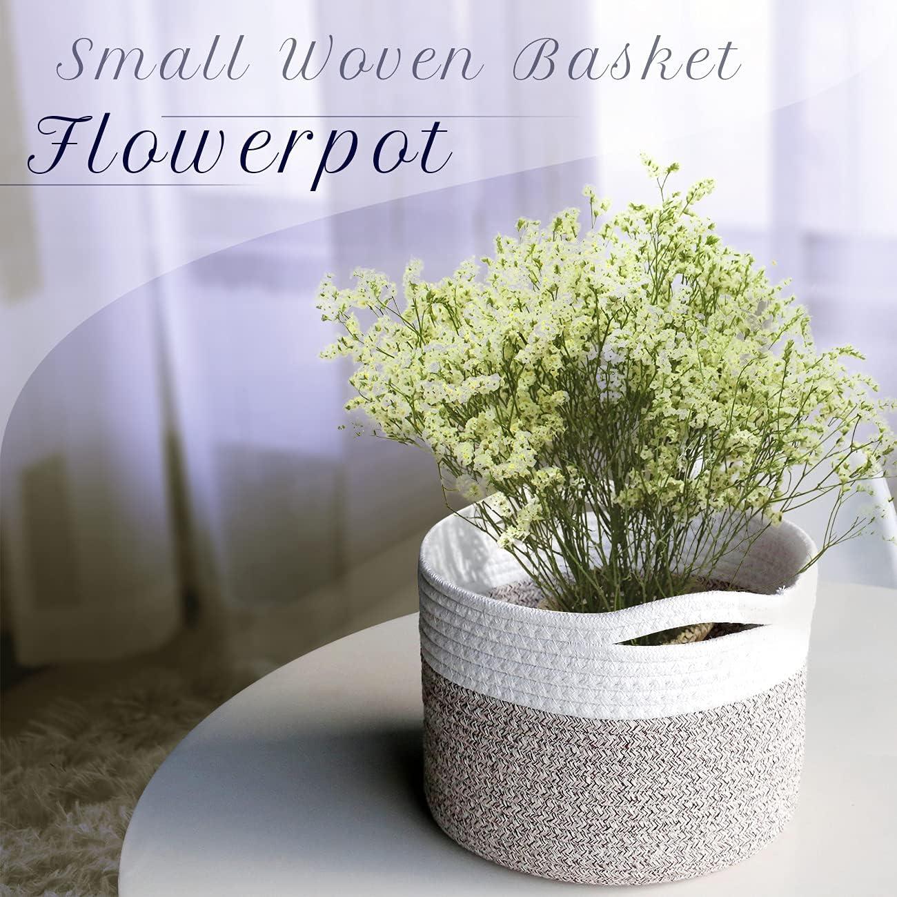 Cesta de Almacenamiento Loravou Pequeña Algodón Marrón 24cm