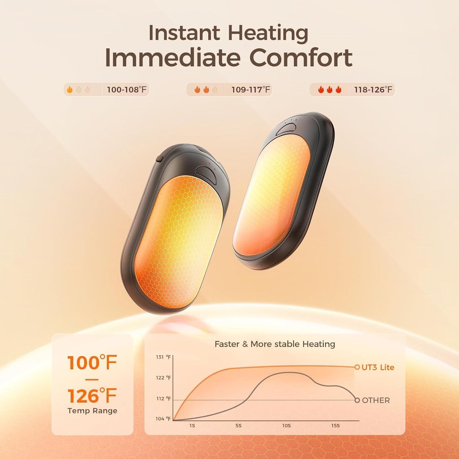 Calentadores de Manos Eléctricos OCOOPA UT3 Lite Recargables 2 Pzs