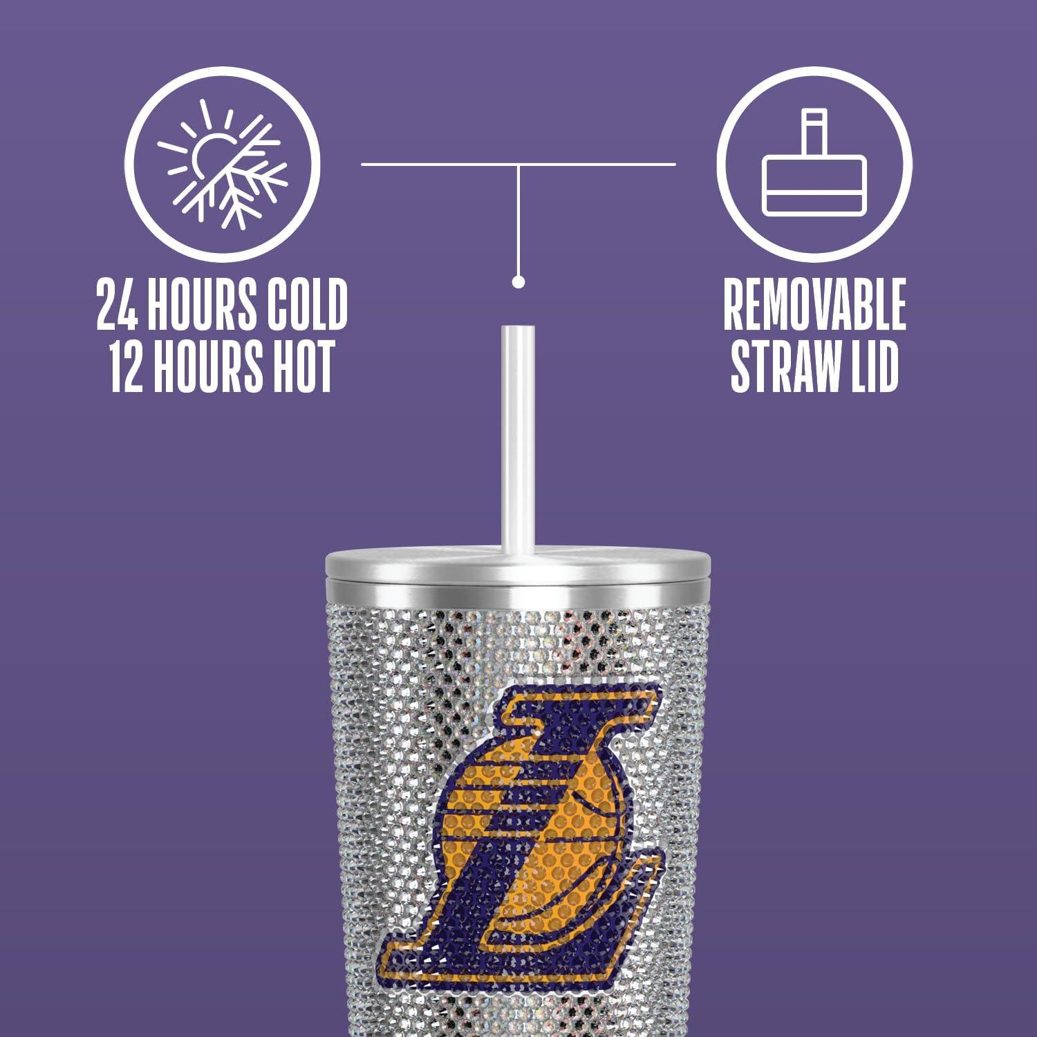 Taza Aislada Hydrapeak 740 ml Los Angeles Lakers con Popote
