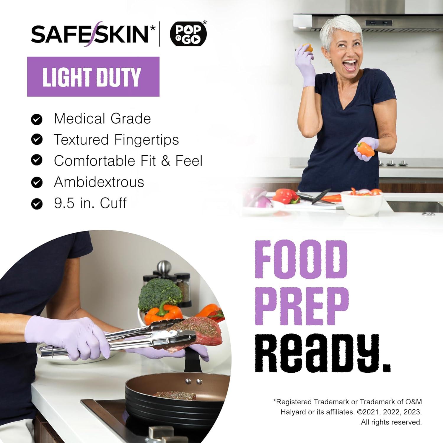 Guantes desechables de nitrilo SAFESKIN 50 unidades sin polvo