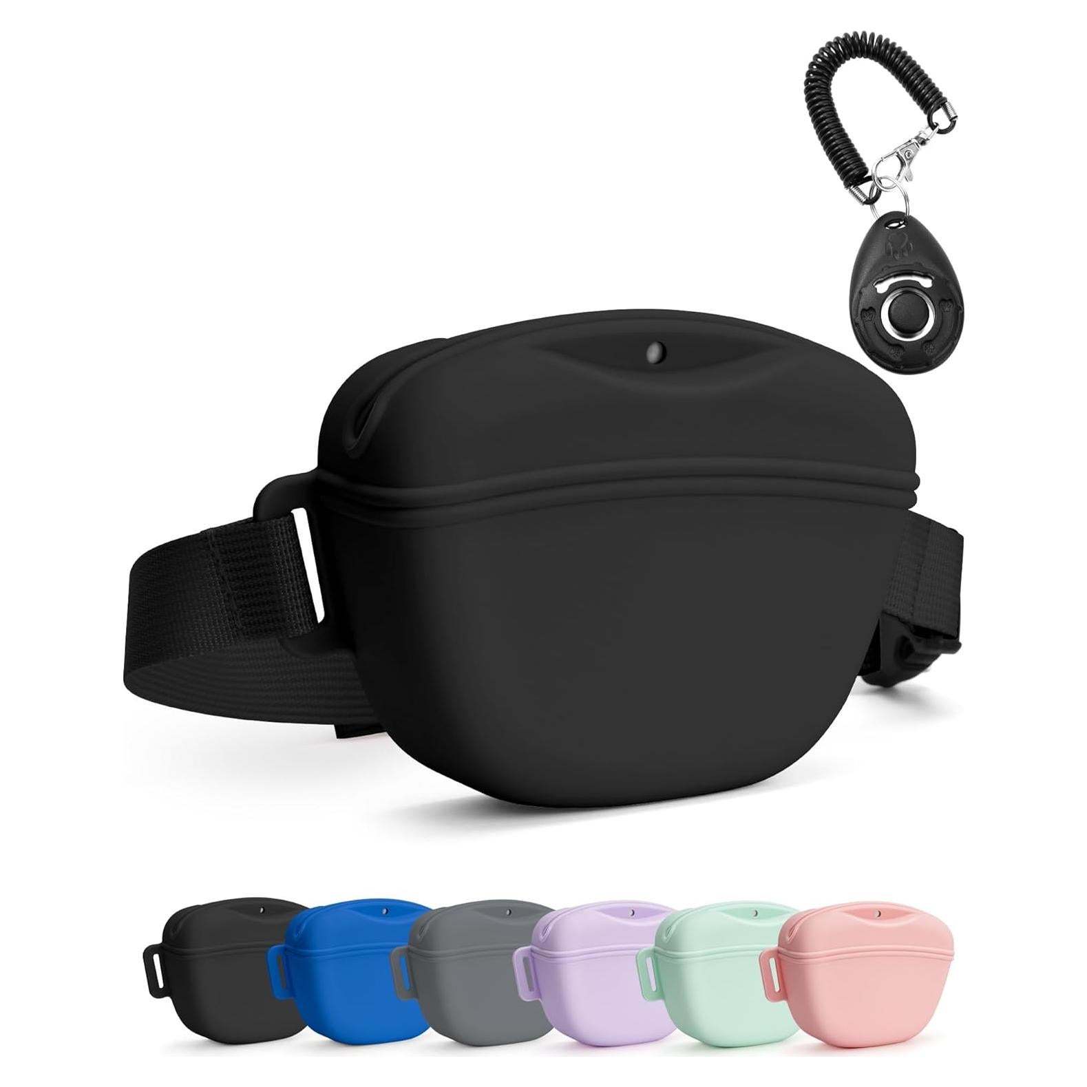 Bolsa de golosinas para perros Heouvo con clicker y cinturón