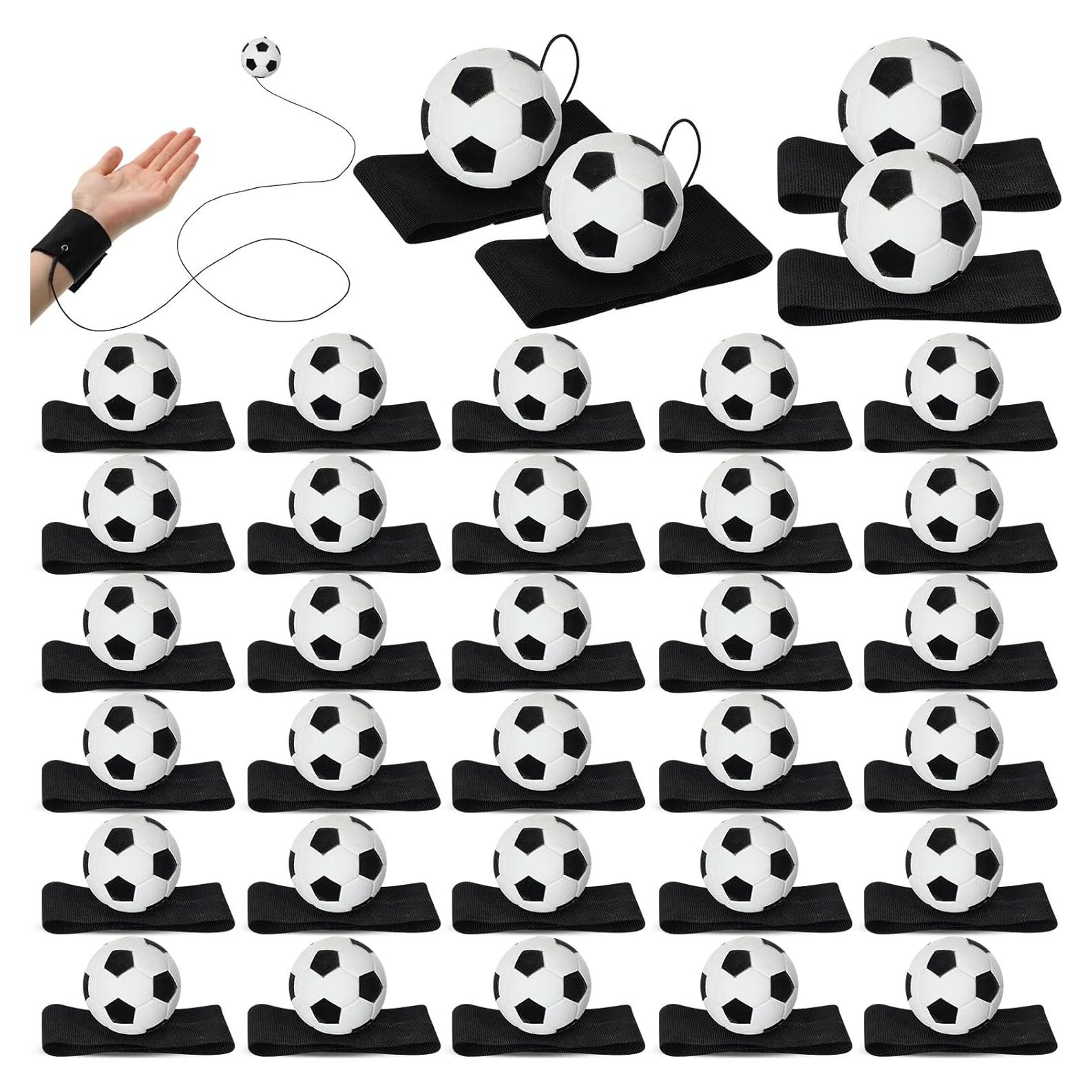 Jerify 30 Pcs Bola de Retorno de Muñeca Fútbol Ajustable