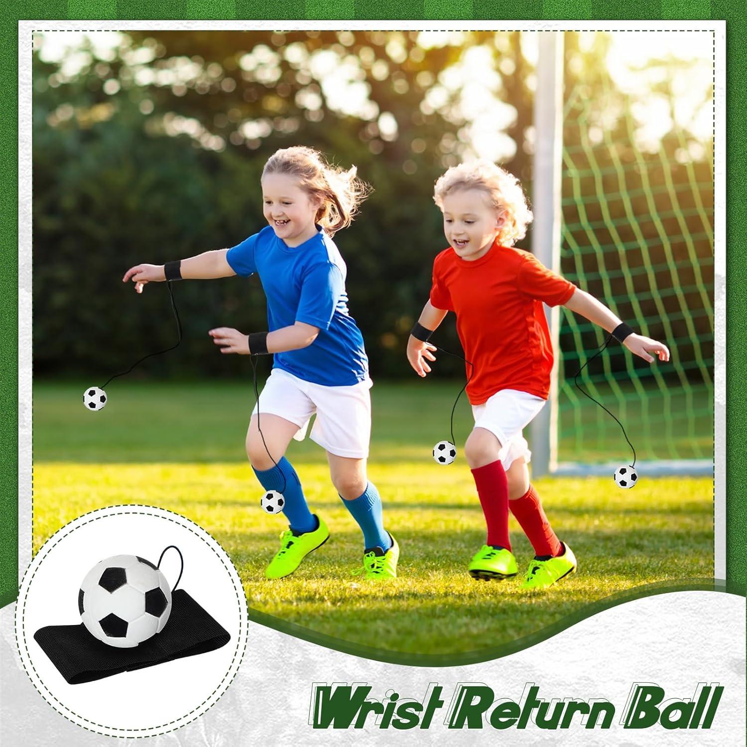 Jerify 30 Pcs Bola de Retorno de Muñeca Fútbol Ajustable
