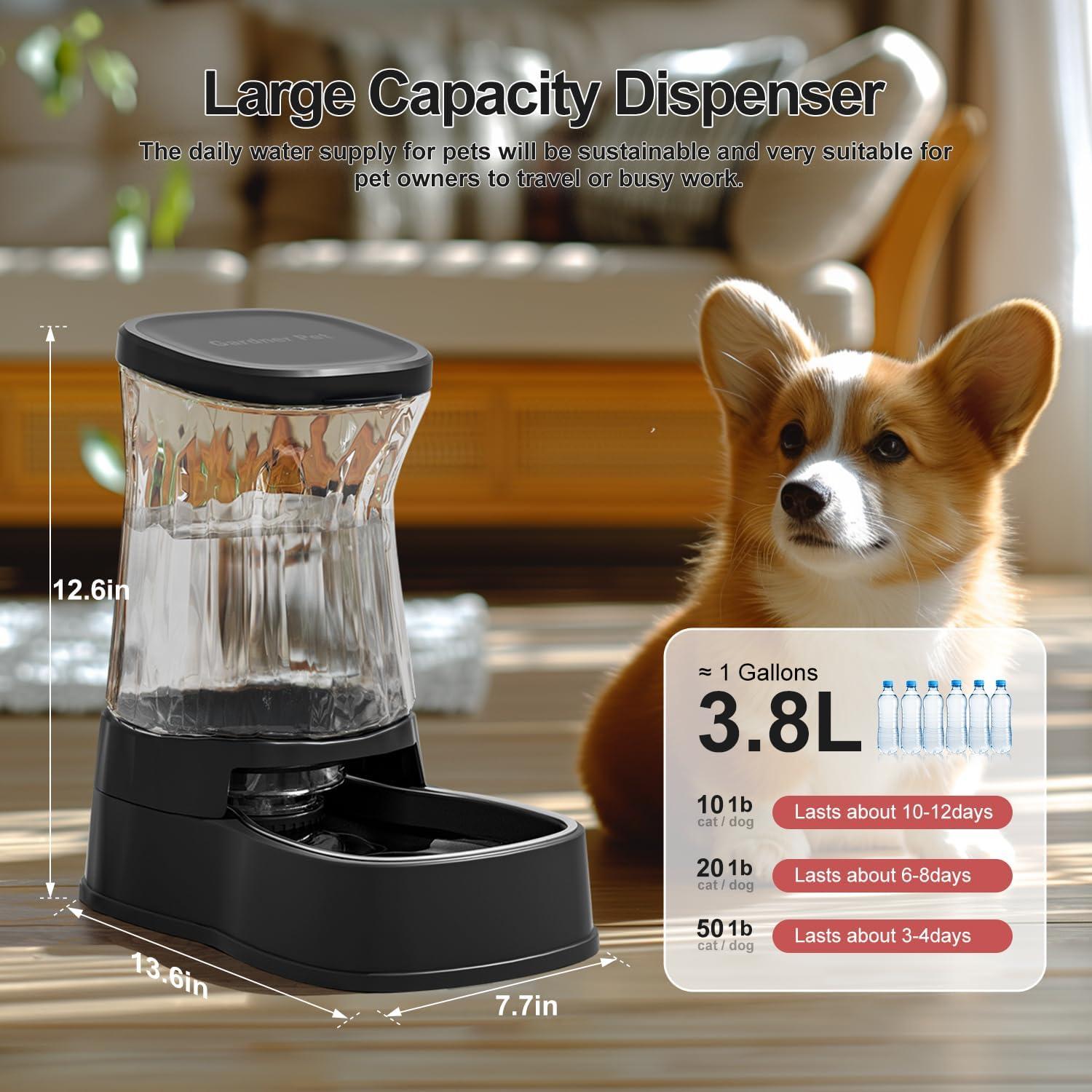 Dispensador Automático de Agua Gardner Pet 3.85L Acero Inoxidable