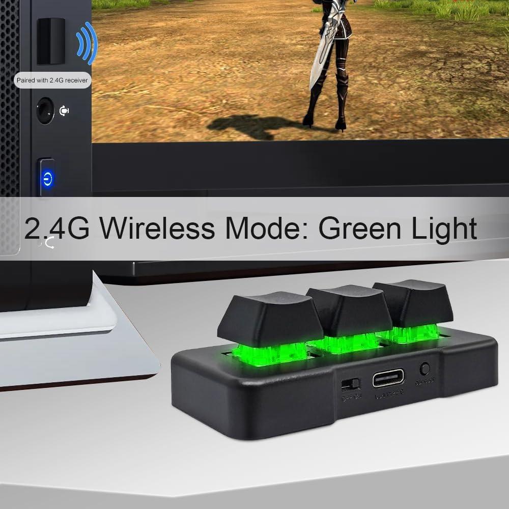 Teclado Mecánico Inalámbrico 2.4G PCsensor MK321G-BL RGB