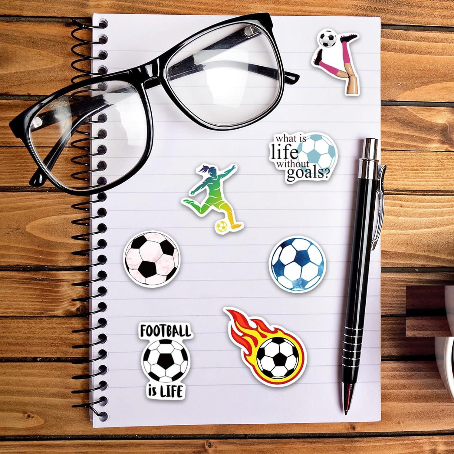 100 Stickers de Fútbol Kiouposy para Niños y Adolescentes