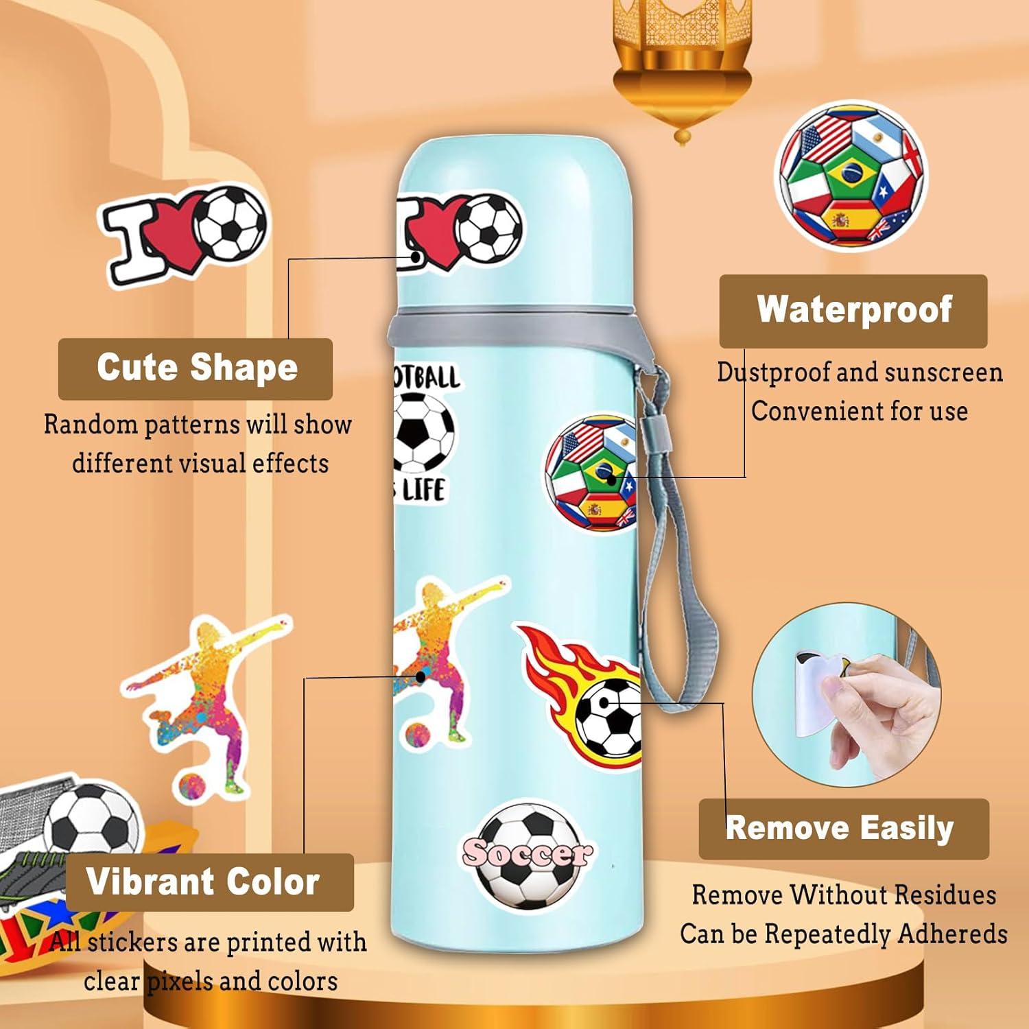 100 Stickers de Fútbol Kiouposy para Niños y Adolescentes