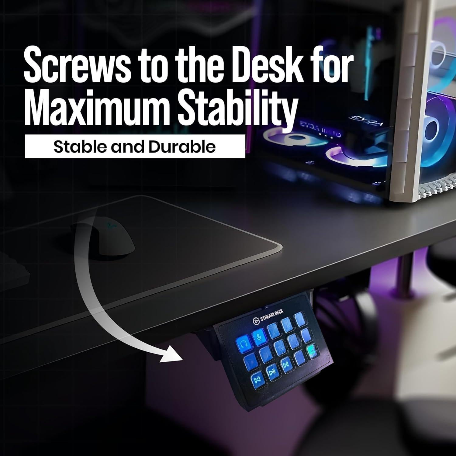 Soporte Bajo Escritorio para Stream Deck Titan3DWorks MK1 MK2